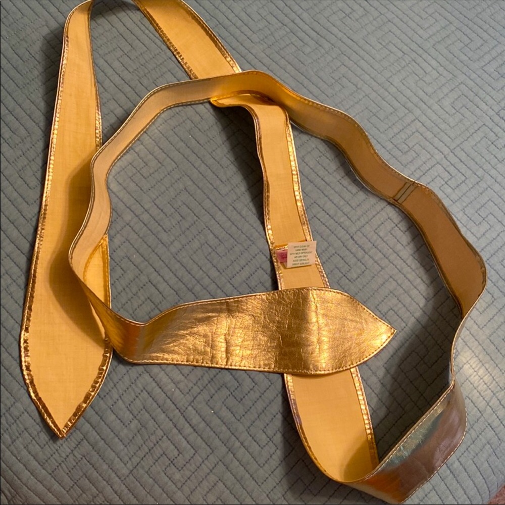 🧨FINAL Lilly Pulitzer Wrap Belt Gold 96 Inches
